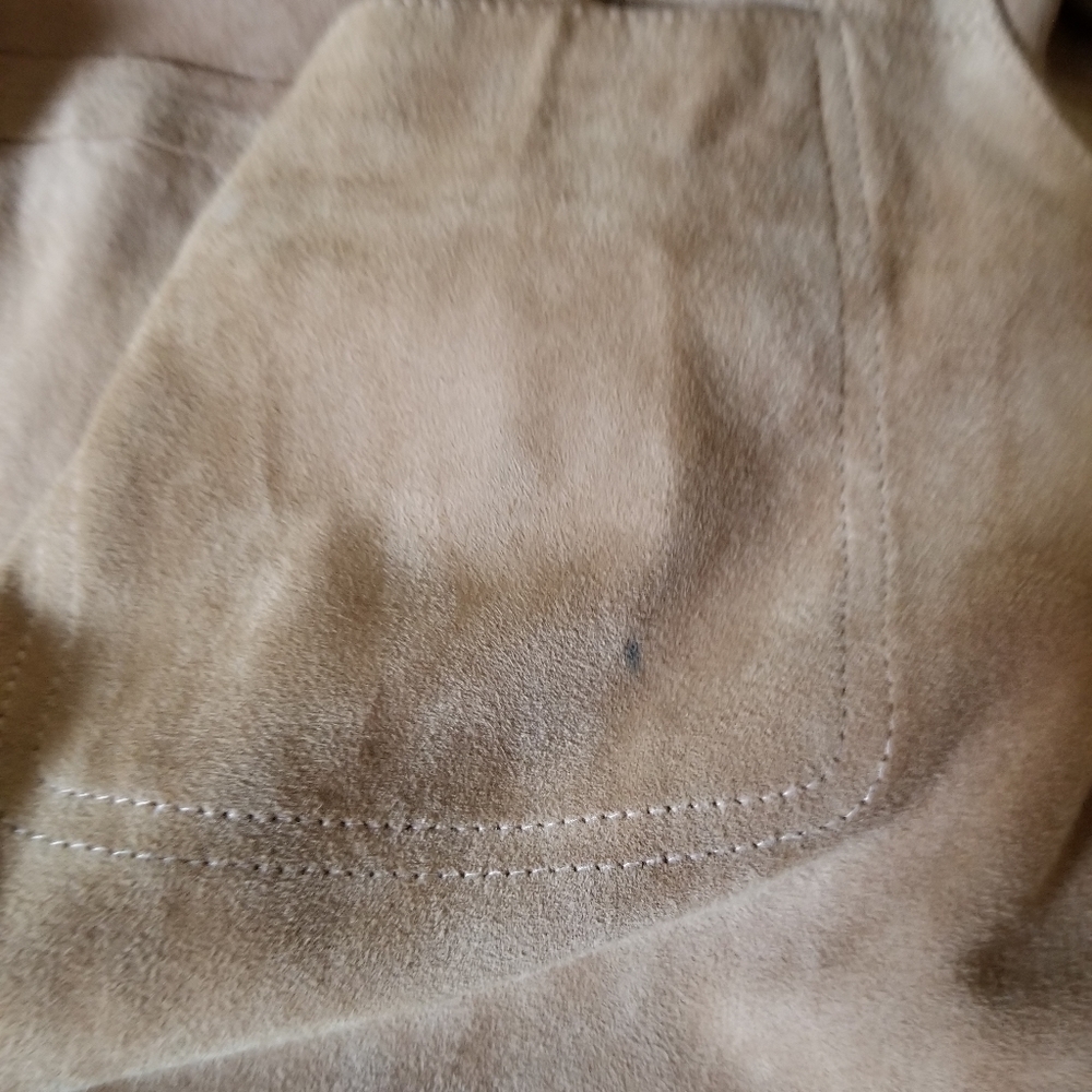 JOY Genuine Leather Camel Cardigan Size L Large - Picture 7 of 14